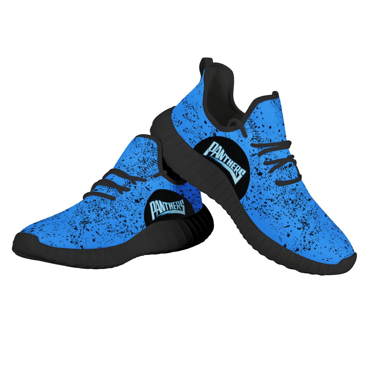Men's Carolina Panthers Mesh Knit Sneakers/Shoes 001
